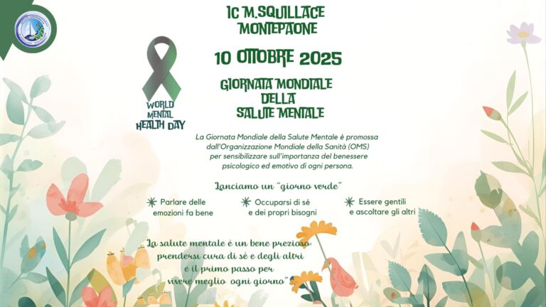GIORNATA MONDIALE SULLA SALUTE MENTALE.