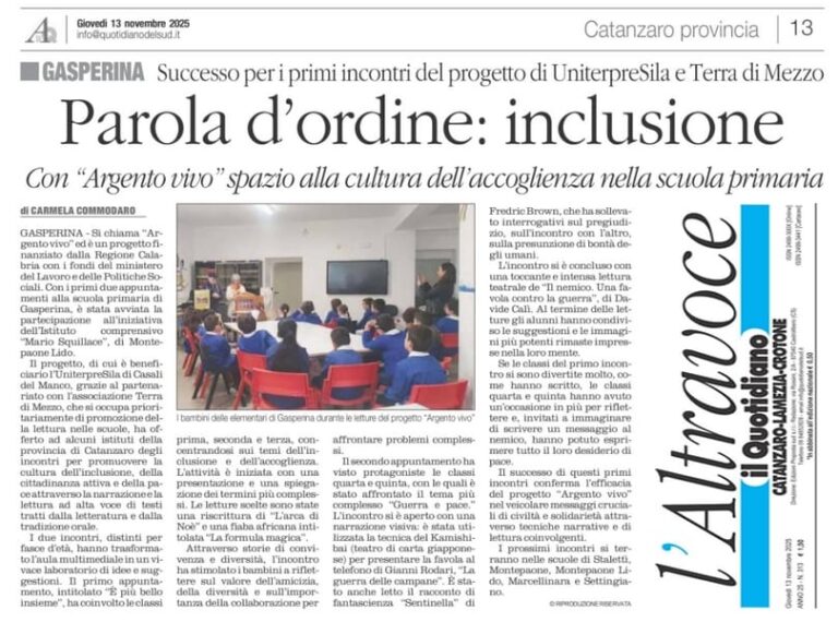 Successo a Gasperina per l’incontro di promozione alla lettura.