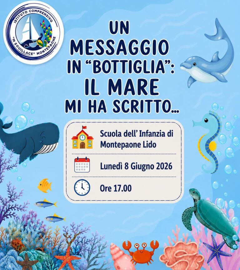 UN MESSAGGIO IN “BOTTIGLIA”:IL MARE MI HA SCRITTO…